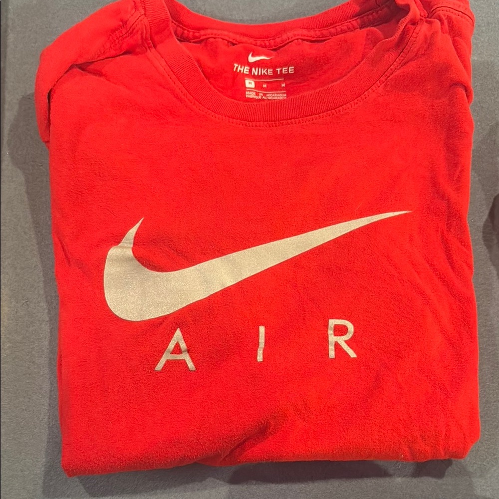 Nike Red Tee with White Logo